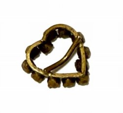 画像2: Antique Tiny Heart Buckle 15.5mm