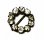 画像1: Antique Tiny Round Buckle 15mm (1)