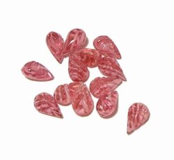 画像1: Pink Swirl Drop 8*4.8mm (10個入り)