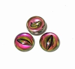 画像1: Reptile Eyes Vitrail Medium FB Round 7.5mm 