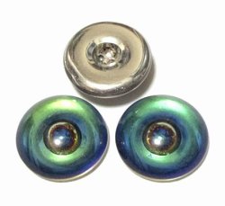 画像1: Animal Eyes Bermuda Blue FB Round 14mm