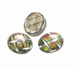 画像1: Snake Skin Pattern FB Oval 10*8mm