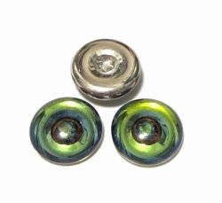 画像1: Animal Eyes Bermuda Blue FB Round 10mm