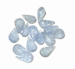 画像1: Lt. Blue Swirl Drop 10*6mm (10個入り)