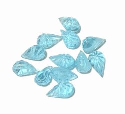 画像1: Aqua Swirl Drop 8*4.8mm (10個入り)