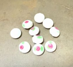 画像1: Opaque White Floral Round 29ss （10個入り）