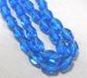 Aqua Faceted Oval Glass Beads(2個入り）