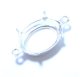 2ring Silver Plated Oval Setting for 14*10mm