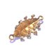 2ring Brass Crown Navette15*7mm