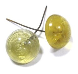 画像1: Yellow Swirl Head Pin