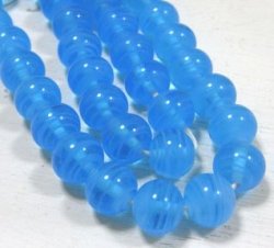 画像1: Aqua Swirl Glass Beads