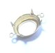 2ring Brass Oval Setting(OB) for 12*10mm