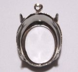 画像: 1ring Silver Toned Oval 18*13mm