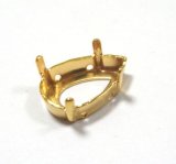 画像: Gold Plated Sew on Setting Drop (OB) 13*8.5mm