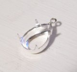 画像: 1ring Silver Plated Drop 13*8.5mm