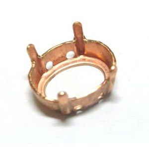 画像: Brass Sew on Setting for 12*10mm