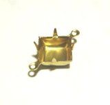 画像: 2ring Brass Square Setting for 10mm(CB)