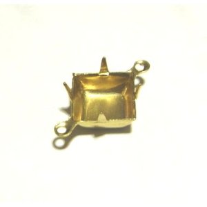 画像: 2ring Brass Square Setting for 10mm(CB)