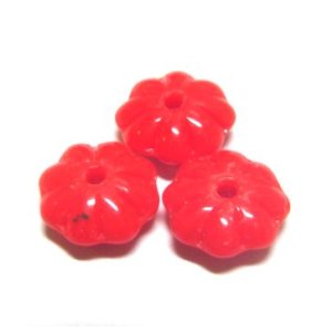 画像: Red Flower Beads