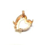 画像: Brass Sew on Heart Setting for 11*10mm