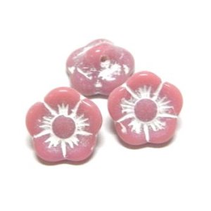 画像: Pink Flower Beads 10mm