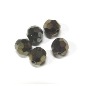 画像: Brown Iris Round Beads 6mm(5個入り）