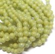 画像1: Louis Rousselet Lt Green Round Hollow Glass Beads(1連）