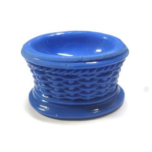 画像: Blue Glass Flower Pot