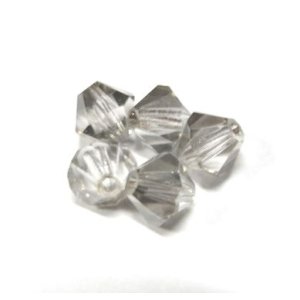 画像: Silver Sade Bicone Beads 6mm (5個入り）