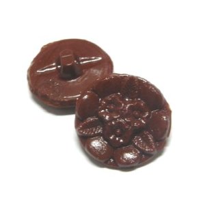 画像: Chocolate Flower Button 18mm