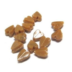 画像: Tan Heart Beads (5個入り）