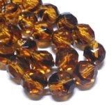 画像: Tortoise Shell Glass Beads 8mm