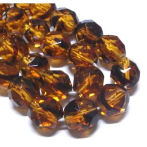 画像: Tortoise Shell Glass Beads 8mm