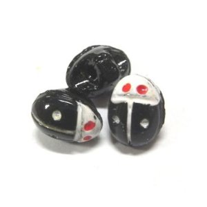 画像: Black Lady Bug Button