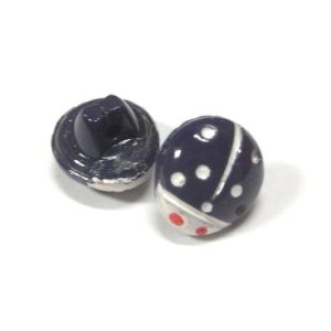 画像: Navy Lady Bug Button