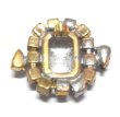 画像2: Vintage Rhinestone Button 32*27mm