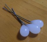 画像: White Opal Drop Head Pin 13*7mm