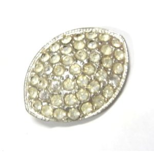 画像: Crystal Rhinestone Navette Button 27*20mm