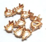 画像: Brass Drop Sew on Setting for 8*4.8mm(10個入り）