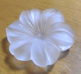 画像: Frosted Crystal Glass Flower Pendant 43*40mm