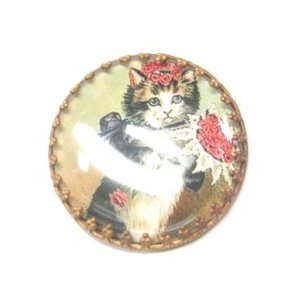 画像: Cat Button 38mm