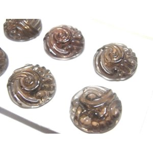 画像: Smoke Topaz Round Button 13mm