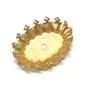 画像: Brass Crown CB Oval Setting for 25*18mm