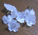 画像: Frosted Clear 1ring Flower Beads 10mm(10個入り）