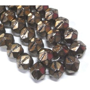 画像: Old Gold English Cut Beads 10mm(5個入り）