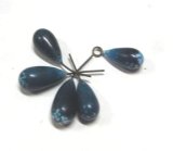 画像: Aqua Blue Spot Wired Drop 13*6mm(10個入り）