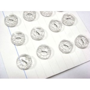 画像: Clear Plastic Button A 12mm(4個入り）