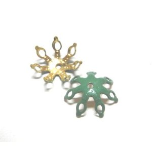 画像: Green Enamel Beads Cap 11mm