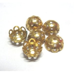 画像: Brass Beads Cap 9mm(5個入り）