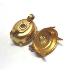 画像: Brass Connector Oval Setting for 12*10mm